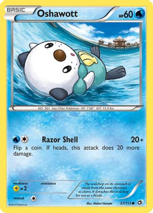 Oshawott 037/113 - Reverse Holofoil Legendary Treasures - Common