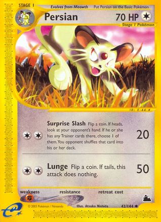 Persian 042 - Reverse Holofoil Skyridge - Uncommon