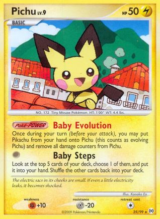 Pichu 025/99 - Reverse Holofoil Arceus - Rare