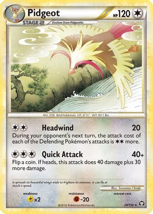 Pidgeot 029 - Reverse Holofoil Triumphant - Rare