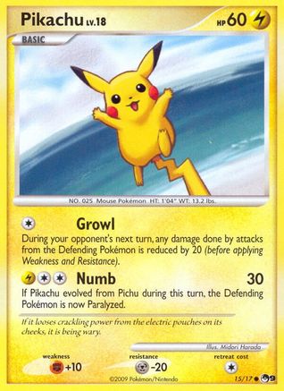 Pikachu 015/017 POP Series 9 - Common