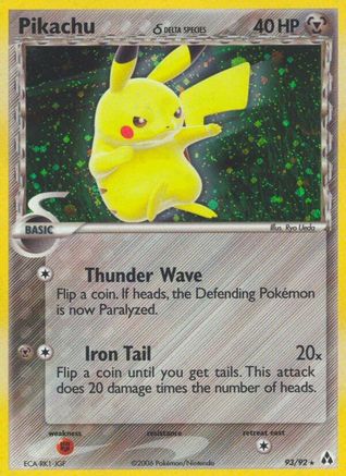 Pikachu (Delta Species) 093 - Holofoil Legend Maker - Secret Rare