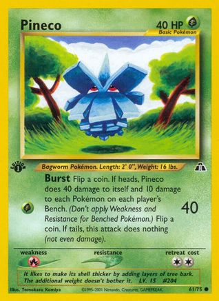 Pineco 061/75 - 1st Edition Neo Discovery - Common