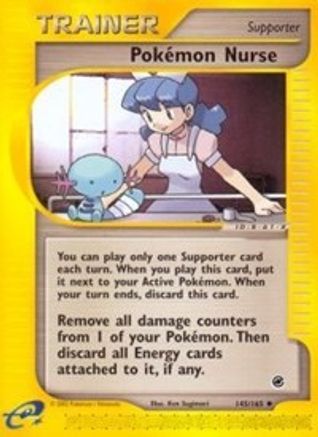 Pokemon Nurse 145/165 - Reverse Holofoil Expedition - Uncommon