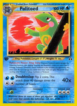 Politoed (27) 027/75 - Unlimited Neo Discovery - Rare