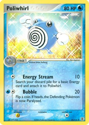 Poliwhirl 046 - Reverse Holofoil FireRed & LeafGreen - Uncommon