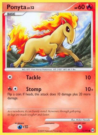Ponyta (72) 072 - Reverse Holofoil Arceus - Common