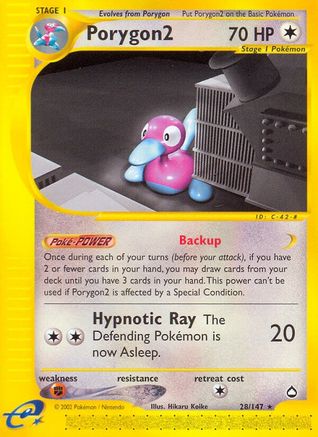 Porygon2 028 - Reverse Holofoil Aquapolis - Rare