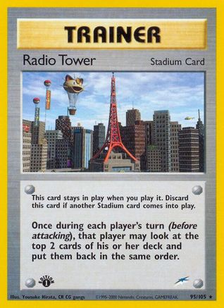 Radio Tower 095 - 1st Edition Neo Destiny - Rare