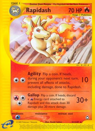 Rapidash 031 Aquapolis - Rare