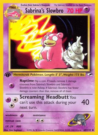 Sabrina's Slowbro 060/132 - 1st Edition Gym Heroes - Uncommon