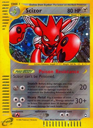 Scizor (H21) H21 - Holofoil Aquapolis - Holo Rare