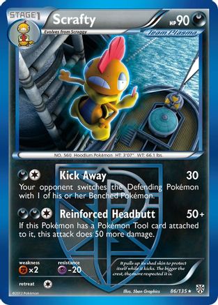 Scrafty (Team Plasma) 086 - Reverse Holofoil Plasma Storm - Rare