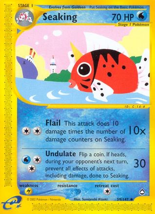 Seaking 059 - Reverse Holofoil Aquapolis - Uncommon