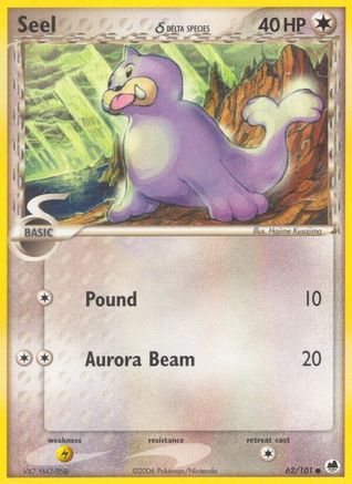 Seel (Delta Species) 062/101 - Reverse Holofoil Dragon Frontiers - Common