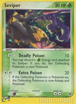 Seviper 011 - Reverse Holofoil Sandstorm - Holo Rare