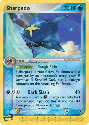Sharpedo 022 - Reverse Holofoil Ruby and Sapphire - Rare