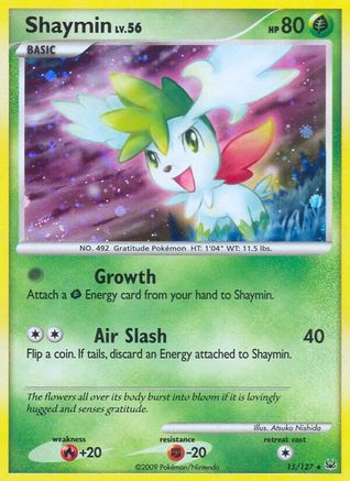 Shaymin (15) 015 - Holofoil Platinum - Holo Rare