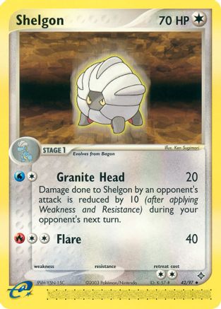Shelgon 042/097 - Reverse Holofoil Dragon - Uncommon