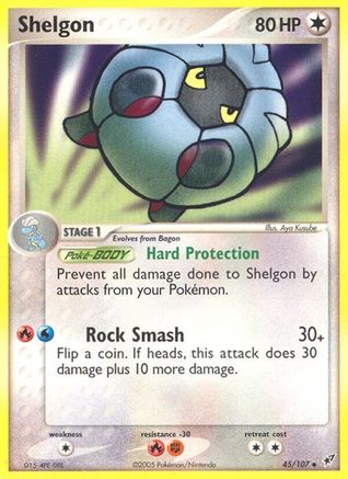 Shelgon 045 - Reverse Holofoil Deoxys - Uncommon