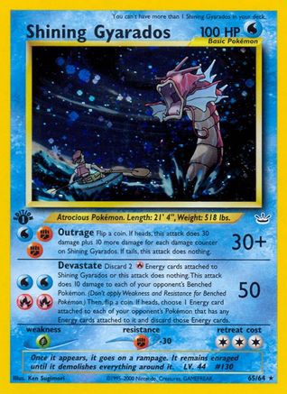 Shining Gyarados 065 - Unlimited Holofoil Neo Revelation - Secret Rare
