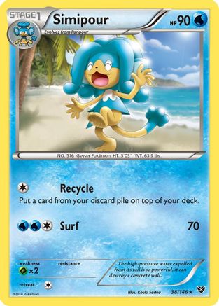 Simipour 038 - Reverse Holofoil XY Base Set - Rare