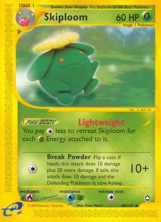 Skiploom 060 - Reverse Holofoil Aquapolis - Uncommon