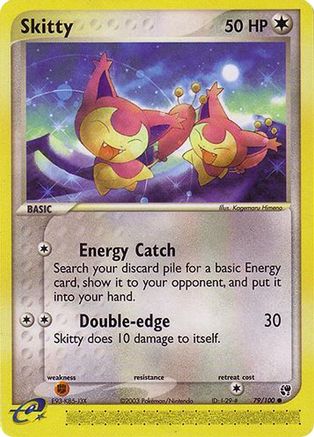 Skitty 079 - Reverse Holofoil Sandstorm - Common