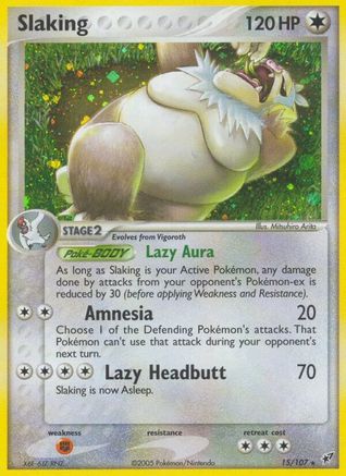 Slaking 015 - Reverse Holofoil Deoxys - Holo Rare