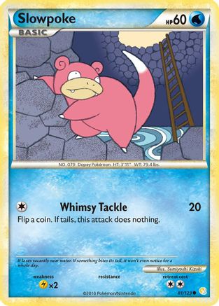 Slowpoke 081/123 - Reverse Holofoil HeartGold SoulSilver - Common