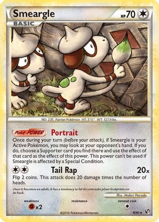Smeargle 008/90 - Holofoil Undaunted - Holo Rare