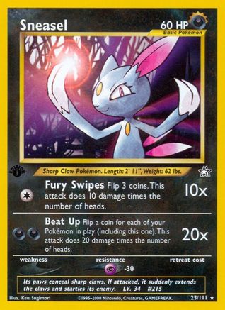 Sneasel 025/111 - Unlimited Neo Genesis - Rare