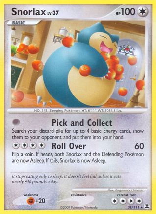 Snorlax (33) 033/111 Rising Rivals - Rare