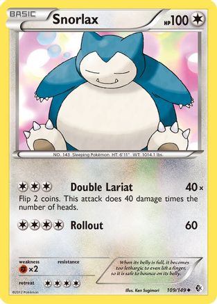 Snorlax 109/149 - Reverse Holofoil Boundaries Crossed - Uncommon