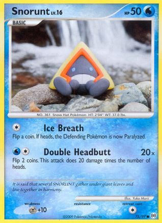 Snorunt 075/99 - Reverse Holofoil Arceus - Common