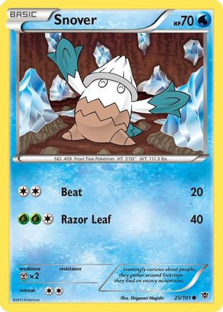 Snover 025 - Reverse Holofoil Plasma Blast - Common