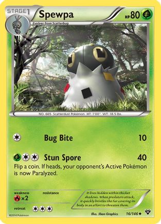 Spewpa 016 - Reverse Holofoil XY Base Set - Uncommon