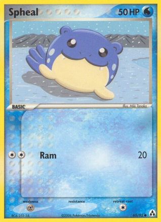 Spheal 065/92 - Reverse Holofoil Legend Maker - Common