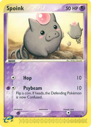 Spoink 074/97 - Reverse Holofoil Dragon - Common
