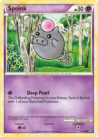Spoink 077 - Reverse Holofoil Triumphant - Common