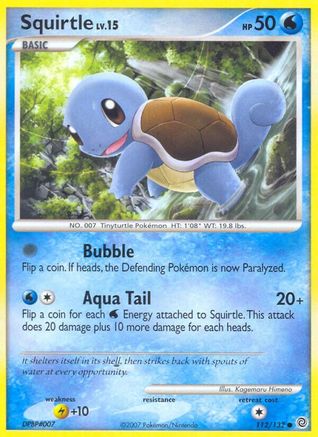 Squirtle 112/132 - Reverse Holofoil Secret Wonders - Common