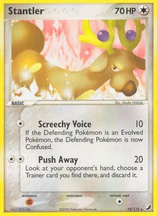 Stantler 032/115 - Reverse Holofoil Unseen Forces - Rare