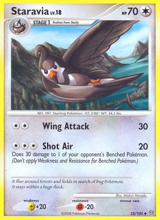 Staravia 052 - Reverse Holofoil Stormfront - Uncommon