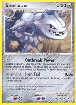Steelix 028 - Reverse Holofoil Stormfront - Rare