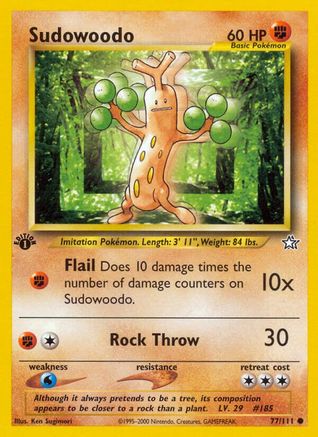 Sudowoodo 077/111 - 1st Edition Neo Genesis - Common