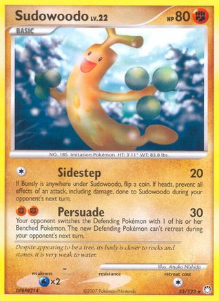 Sudowoodo 035 - Reverse Holofoil Mysterious Treasures - Rare