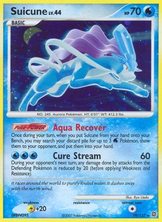 Suicune 019/132 - Reverse Holofoil Secret Wonders - Holo Rare