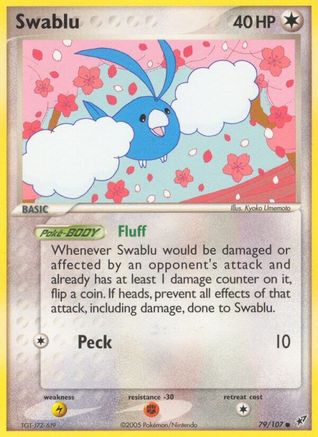 Swablu 079/107 - Reverse Holofoil Deoxys - Common