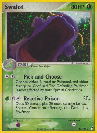 Swalot 011/100 - Holofoil Crystal Guardians - Holo Rare