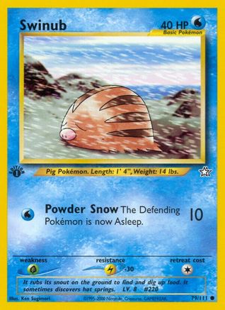 Swinub 079/111 - 1st Edition Neo Genesis - Common